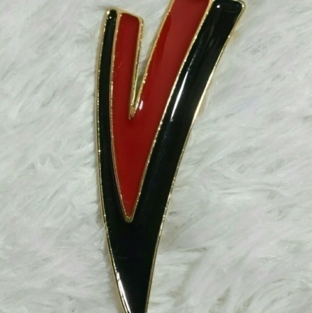 Vintage Arched Enamel Brooch Pin